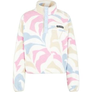 Columbia Womens Helvetia II Printed Cropped Half Snap Fleecetrui (Dames |wit)