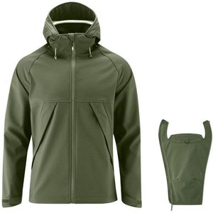 Mamalila Softshell-Tragejacke Allrounder Dad Softshelljack (Heren |olijfgroen |waterdicht)