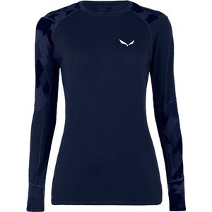 Salewa Womens Cristallo Warm AMR L/S Tee Merino-ondergoed (Dames |blauw)