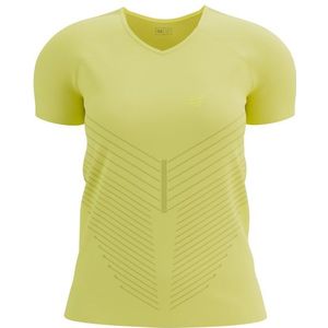 Compressport Womens Performance S/S Hardloopshirt (Dames |geel)