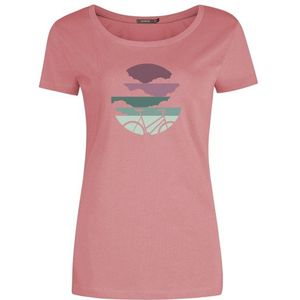 GreenBomb Womens Bike Cloud Loves T-Shirt Cotton T-shirt (Dames |roze)