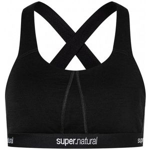 Super.natural - W FEEL GOOD BRA - Sportbeha - Merinowol - Zwart