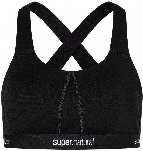 Super.natural - W FEEL GOOD BRA - Sportbeha - Merinowol - Zwart