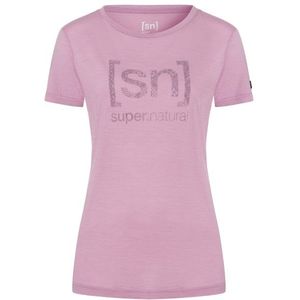 supernatural Womens Arabesque Tee Merinoshirt (Dames |purper/roze)