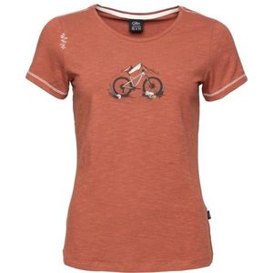 Chillaz Womens Gandia Mountainbike Flowers T-Shirt T-shirt (Dames |rood)
