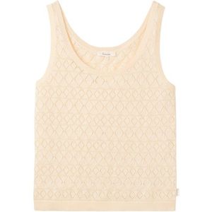 Tranquillo Womens Ajour Strick-Top Top (Dames |beige)
