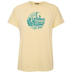 GreenBomb Womens Nature Surf Circle Stop T-Shirts T-shirt (Dames |beige)