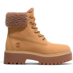 Timberland Womens Stone Street Mid Warm Lined WP Boot Winterschoenen (Dames |bruin |waterdicht)