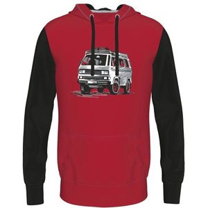 Elkline Four Wheels To Freedom Vanatiker Hoodie (Heren |rood)