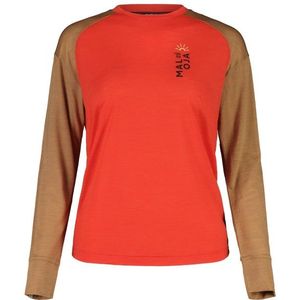 Maloja Womens LixibergM Merinoshirt (Dames |rood)