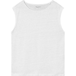 KnowledgeCotton Apparel Womens Loose Fold Up Linen Top (Dames |wit)