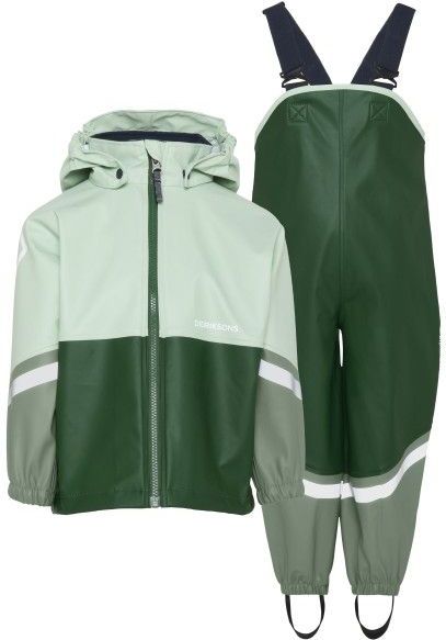 Didriksons - Kids Waterman Set 12 - Regenset - Groen - Waterdicht