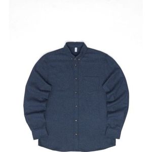 Mazine Melange Flannel Shirt Overhemd (Heren |blauw)