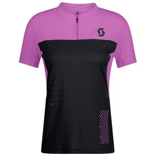 Scott Womens Tee Trail Vertic Zip S/S Fietsshirt (Dames |zwart)