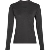 Icebreaker - 200 Merinofine Ace L/S Mock Neck - Merino-ondergoed - Grijs/Zwart