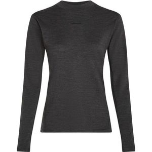 Icebreaker - 200 Merinofine Ace L/S Mock Neck - Merino-ondergoed - Grijs/Zwart