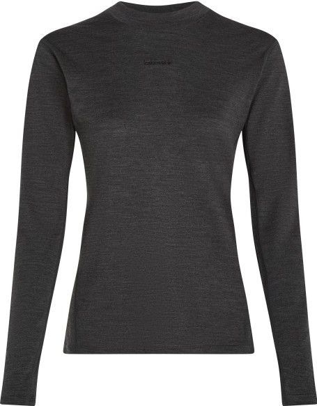 Icebreaker - 200 Merinofine Ace L/S Mock Neck - Merino-ondergoed - Grijs/Zwart