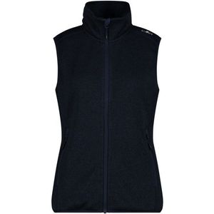 CMP Womens Vest Jacquard Knitted Fleecebodywarmer (Dames |zwart)