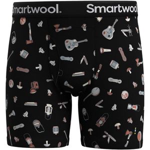 Smartwool Merino Print Boxer Brief Boxed Merino-ondergoed (Heren |zwart)