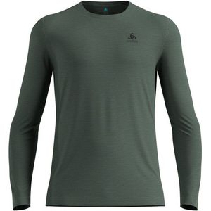 Odlo - Merino 160 Bl Top Crew Neck L/S - Merino-ondergoed - Olijfgroen