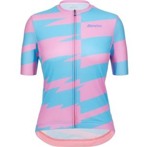 Santini Womens Furia Smart S/S Fietsshirt (Dames |blauw)