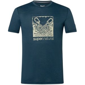 supernatural Tied By Heart Tee Merinoshirt (Heren |blauw)