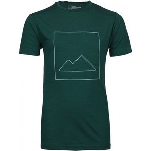 Bergfreunde Kids Merino150 Bergfreunde Outline T-Shirt Merinoshirt (Kinderen |groen)