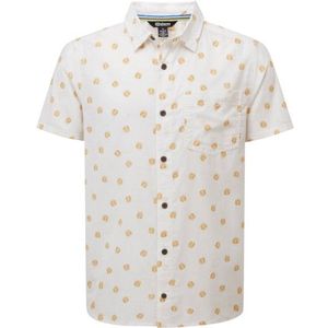 Sherpa Newar Peacock S/S Shirt Overhemd (Heren |wit/grijs)