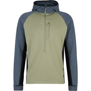 Stoic MerinoWaffleFleece320 NorrdalSt 3/4 Zip Hoody Merinohoodie (Heren |olijfgroen)