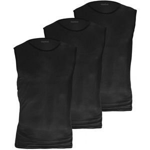 GripGrab Ultralight Sleeveless Mesh Baselayer 3-Pack Sportshirt (zwart)