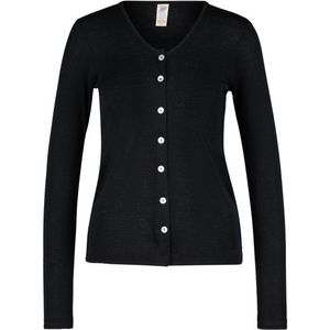 Engel Damen Cardigan Feinripp Wollen vest (Dames |zwart)