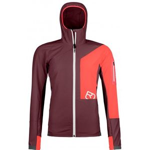 Ortovox Womens Berrino Hooded Jacket Softshelljack (Dames |rood)