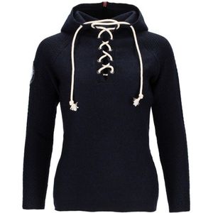 Amundsen Sports Womens Boiled Hoodie Laced Merinotrui (Dames |zwart)