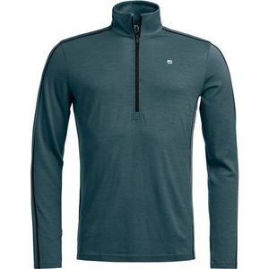Ortovox - 185 RockNWool Zip Neck - Merino-ondergoed - Blauw