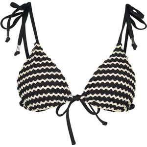 Seafolly Womens Mesh Effect Slide Tri Bikinitop (Dames |zwart)