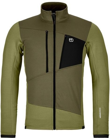 Ortovox - Fleece Grid Jacket - Fleecevest - Olijfgroen