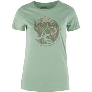 Fjällräven Womens Arctic Fox Print T-shirt (Dames |groen)