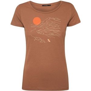GreenBomb Womens Nature River Loves T-Shirts T-shirt (Dames |bruin)