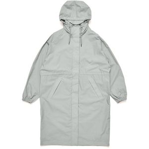 Mazine Womens Oversized Rain Coat Recycled Fabric Lange jas (Dames |grijs |waterdicht)