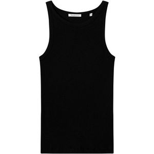 KnowledgeCotton Apparel Womens Racer Rib Top Top (Dames |zwart)