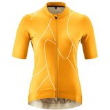 Dames - Fiets Trui - Goudkleur - Korte Mouwen - Slim Fit - Polyester