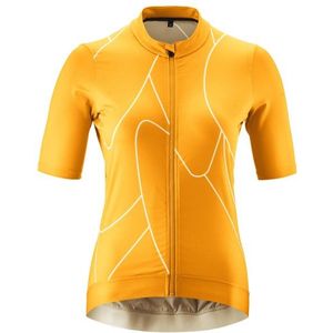 Dames - Fiets Trui - Goudkleur - Korte Mouwen - Slim Fit - Polyester