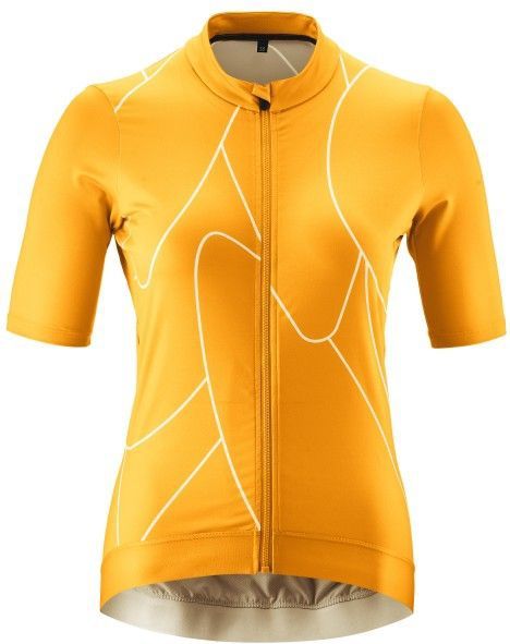 Dames - Fiets Trui - Goudkleur - Korte Mouwen - Slim Fit - Polyester