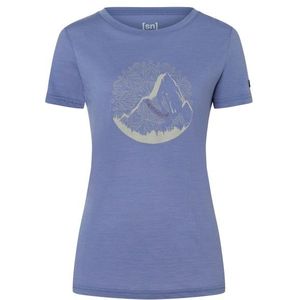 supernatural Womens Mountain Mandala Tree Tee Merinoshirt (Dames |purper)