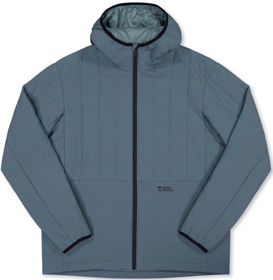 Mons Royale - Canyon Merino Insulated Hooded Jacket - Merinovest - Grijs/Blauw
