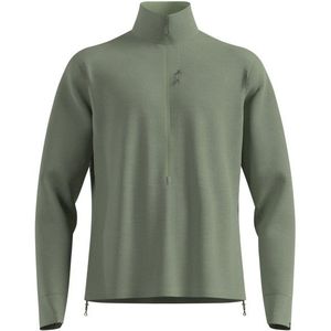 Odlo - Mid Layer 1/2 Zip Grid - Fleecevest - Olijfgroen
