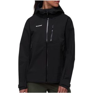 Mammut Womens Alto Guide Hardshell Hooded Jacket Regenjas (Dames |zwart |waterdicht)