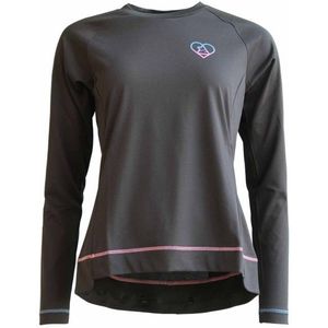 Zimtstern - Women's Pureflowz Eco Shirt - Fietsshirt - Grijs/Zwart - 85% Polyester, 15% Katoen