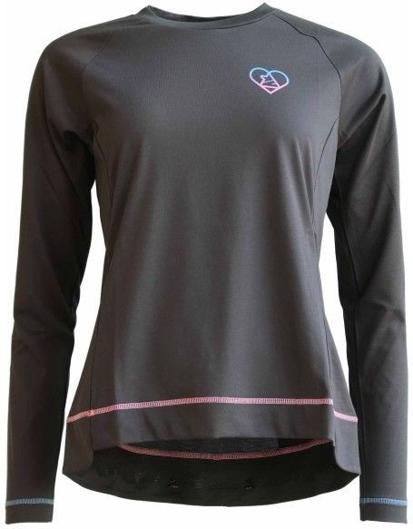 Zimtstern - Women's Pureflowz Eco Shirt - Fietsshirt - Grijs/Zwart - 85% Polyester, 15% Katoen