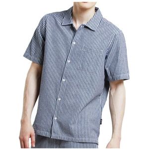 DEDICATED Shirt Brantevik Work Stripe Overhemd (Heren |grijs)